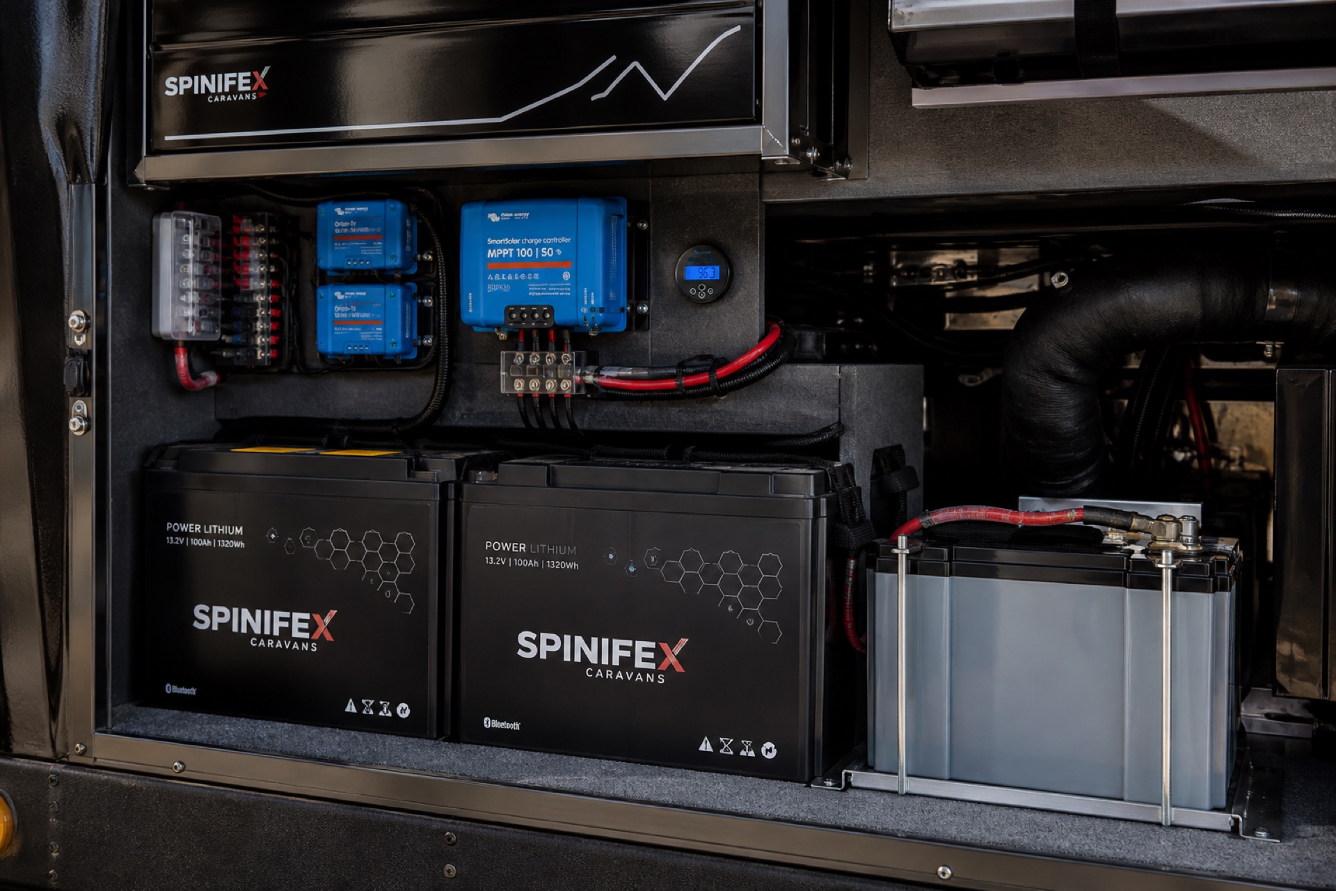 Caravan lithium and AGM battery systems