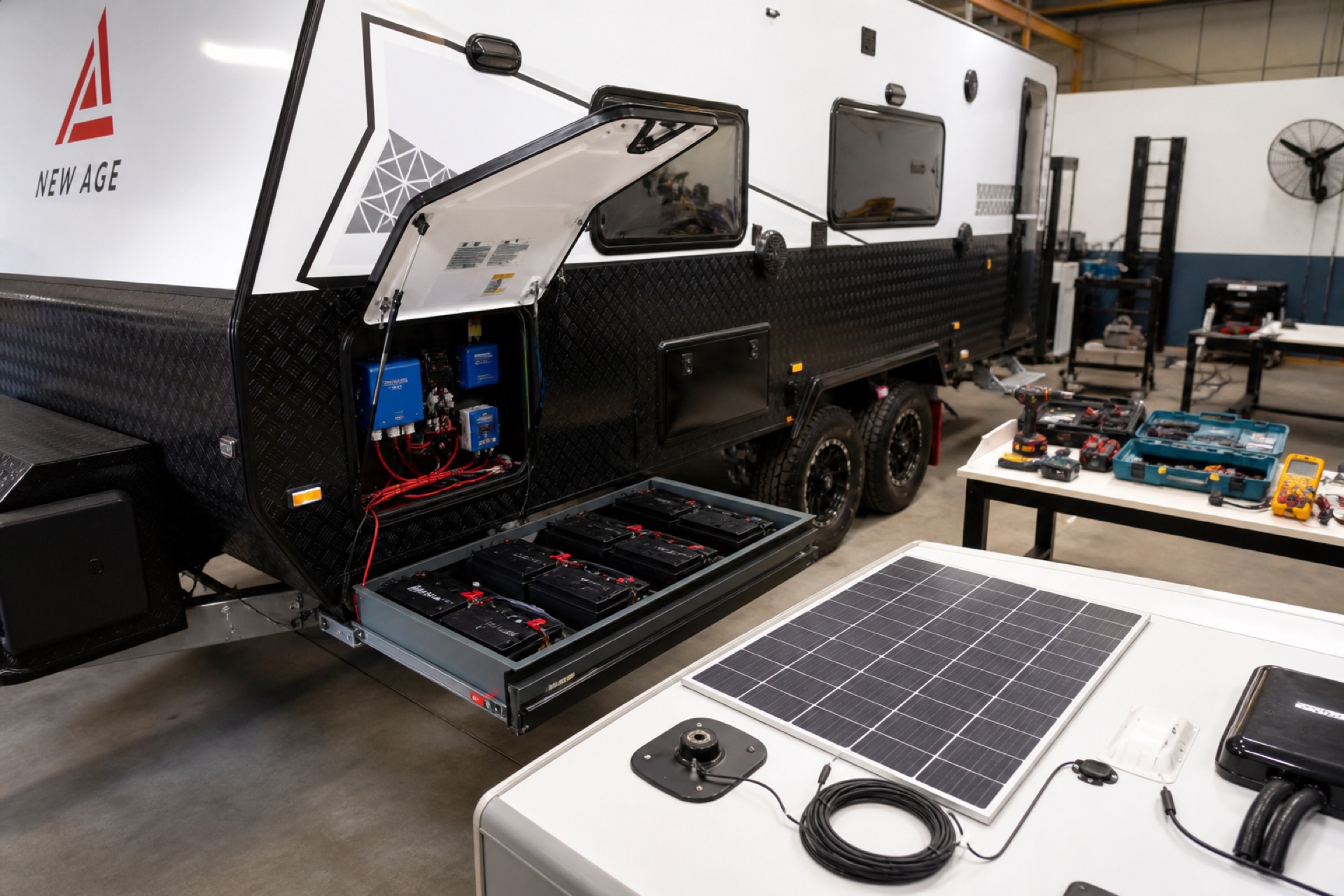 Off-grid caravan electrical upgrades