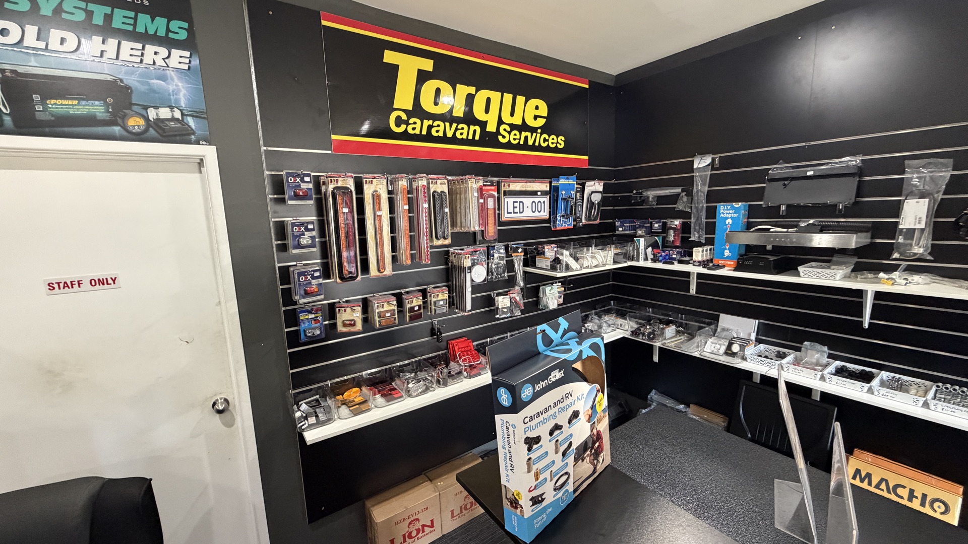 Caravan LED lighting plumbing and hardware accessories