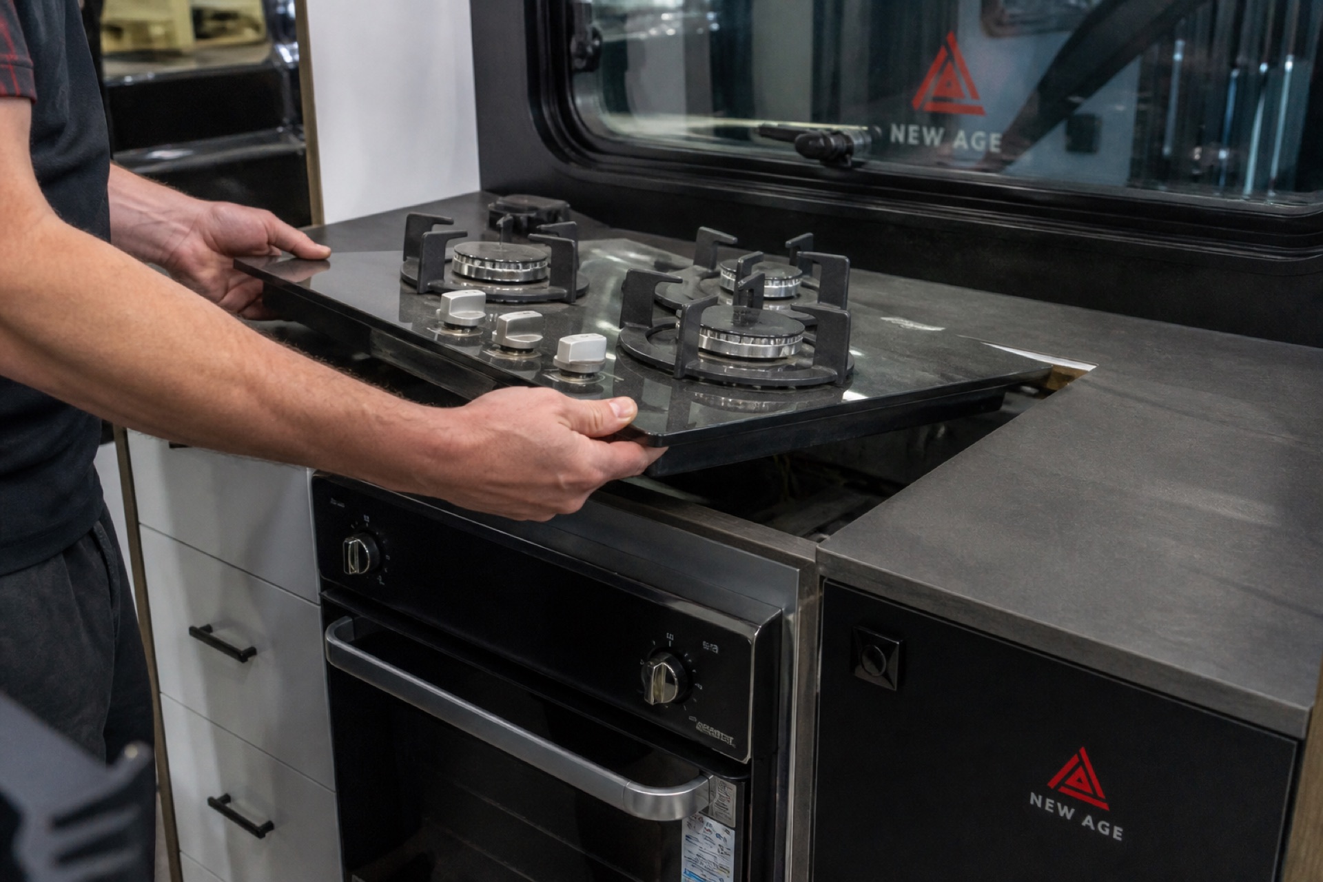 Caravan cooktop oven kitchen appliances