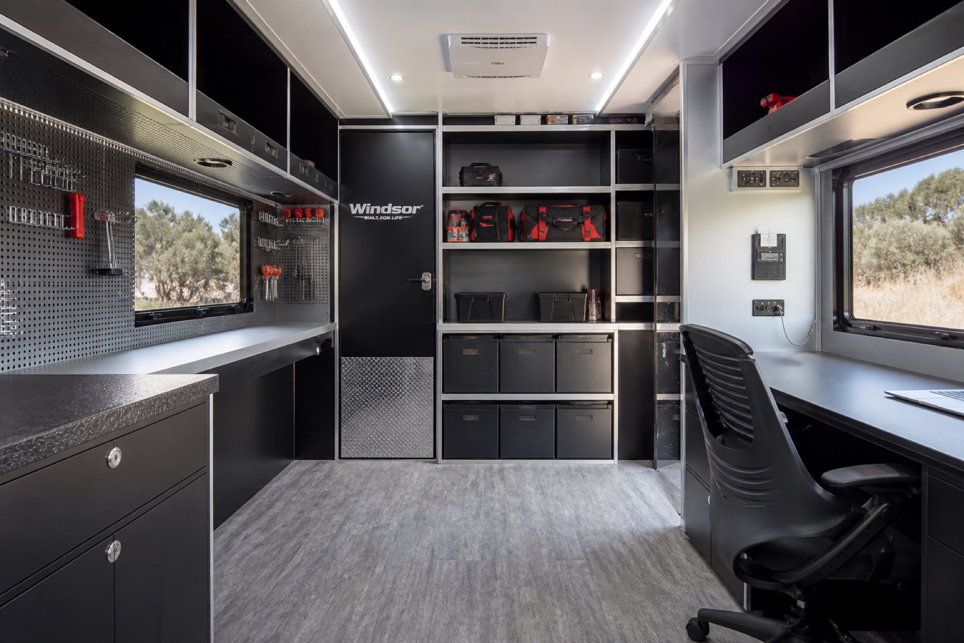 Mobile business and trade caravan fitout