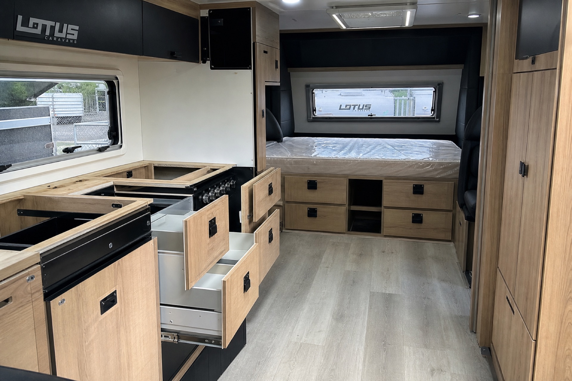 Custom caravan cabinetry and storage