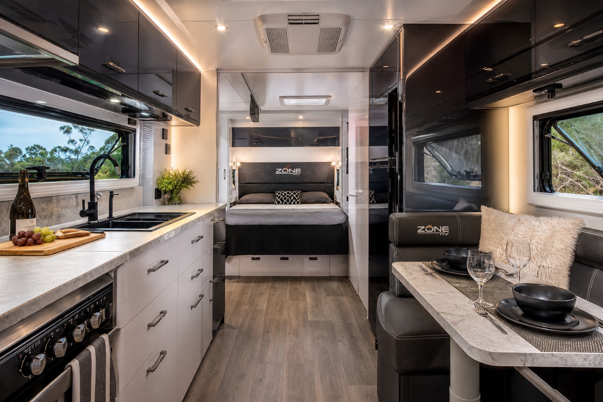 Luxury caravan interior fitout
