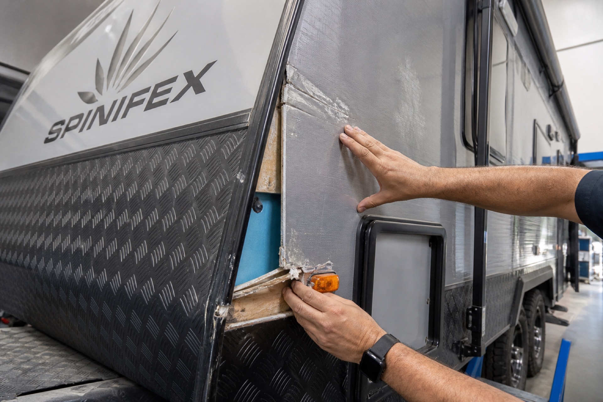Spinifex caravan insurance repair inspection process