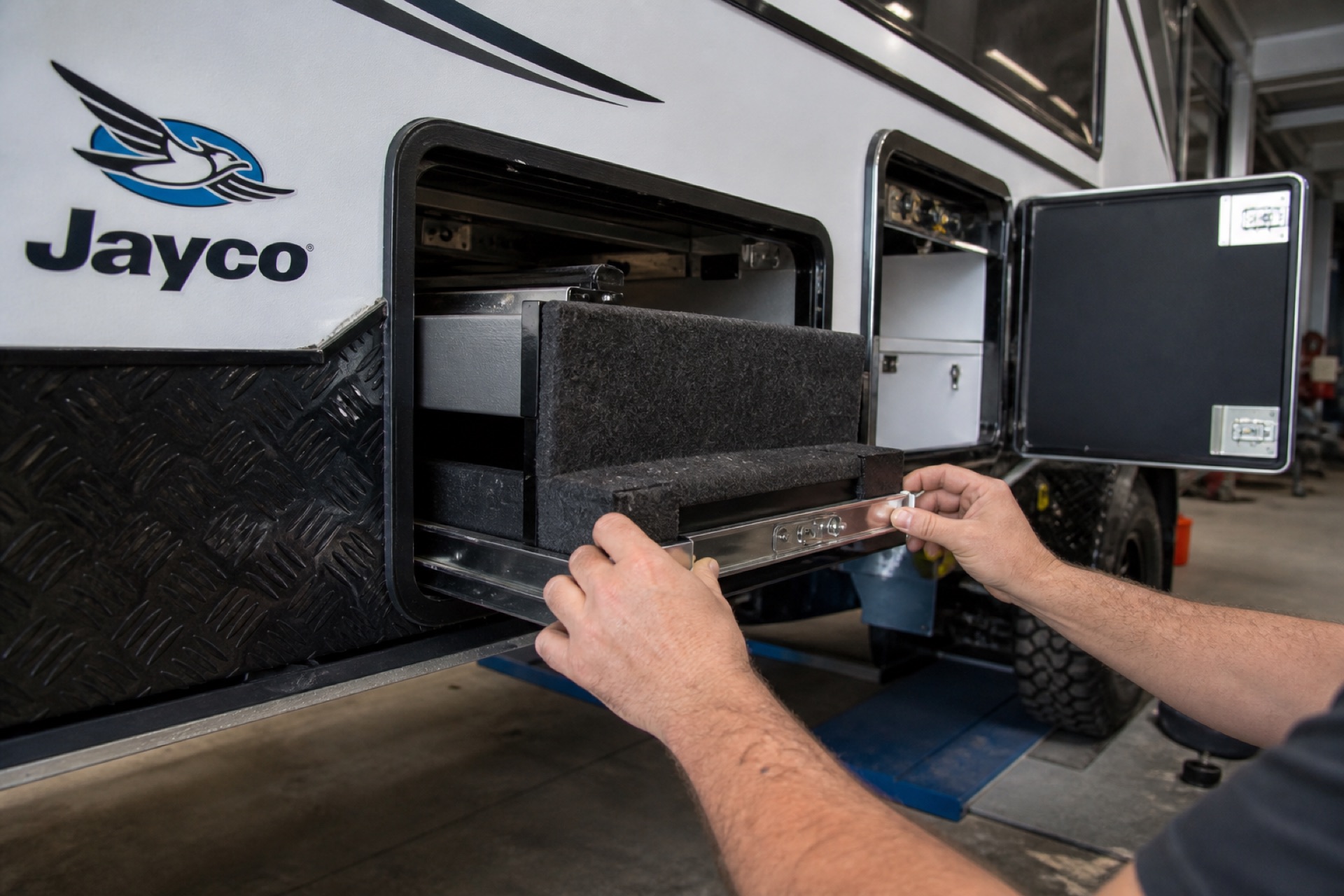 Technician customising a caravan for your travel lifestyle