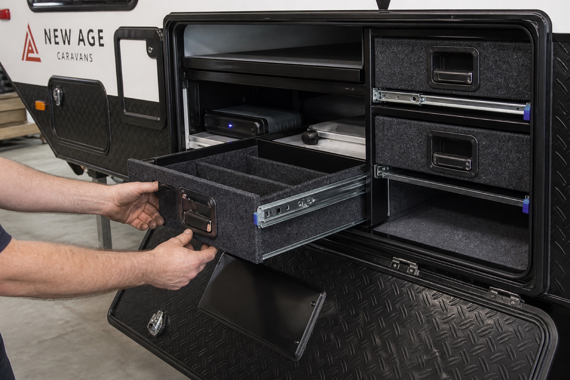 Installing custom caravan storage and drawer systems