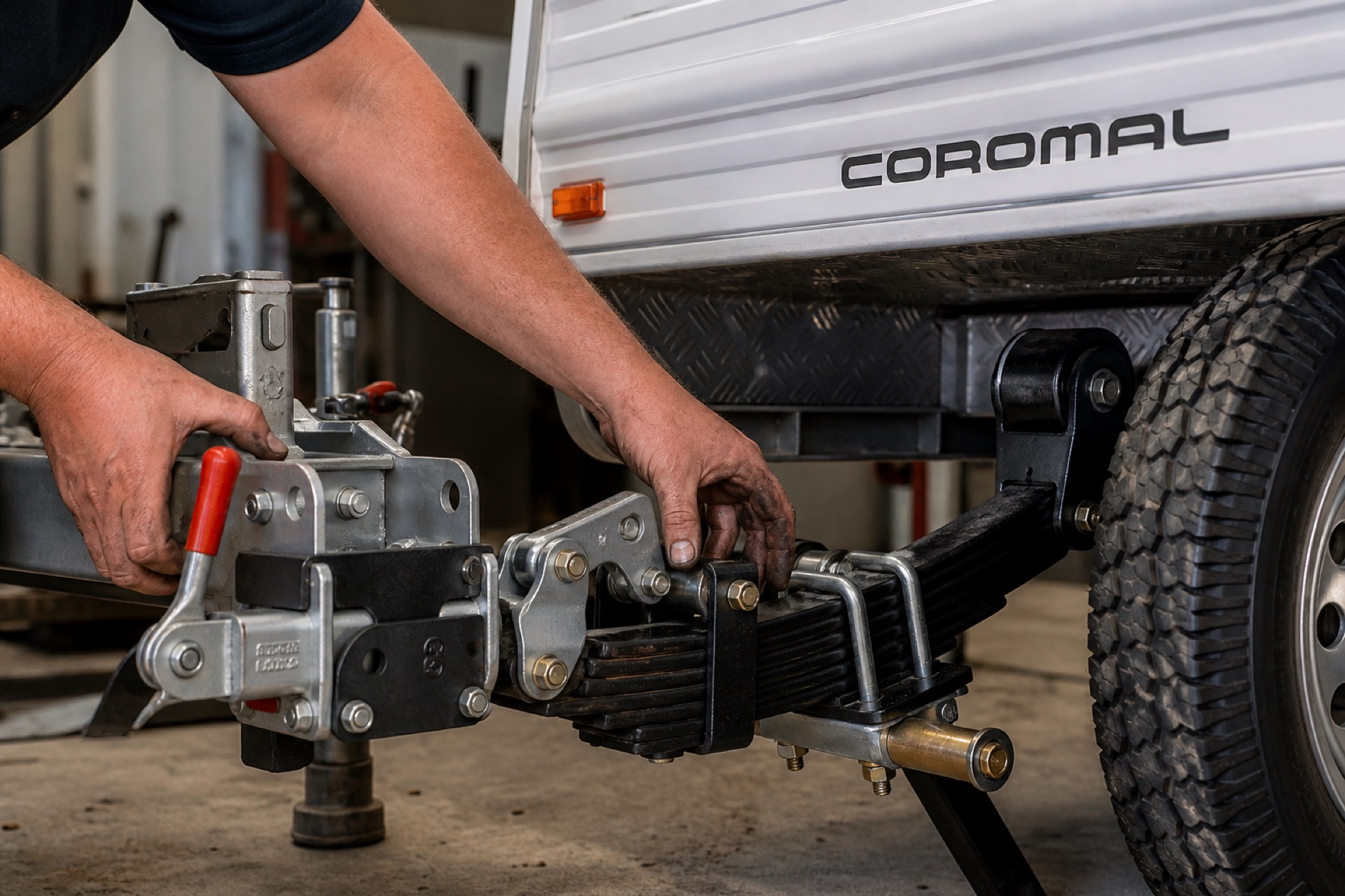 Caravan suspension and towing improvement work