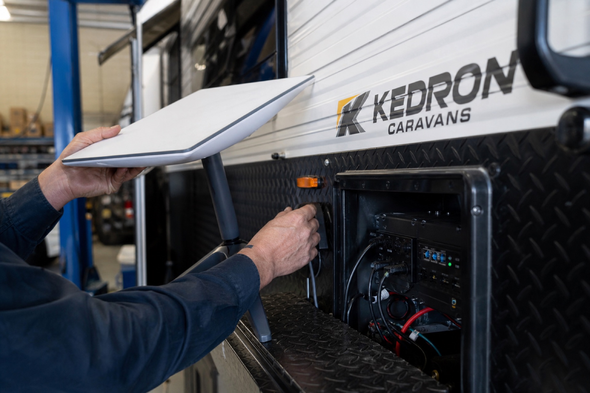Installing Starlink and caravan technology upgrades