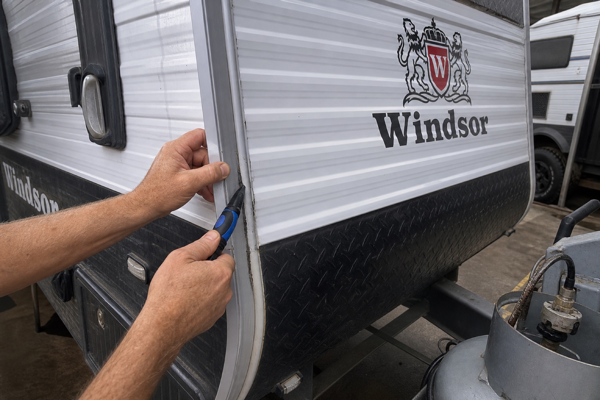 Exterior caravan cladding and panel repairs