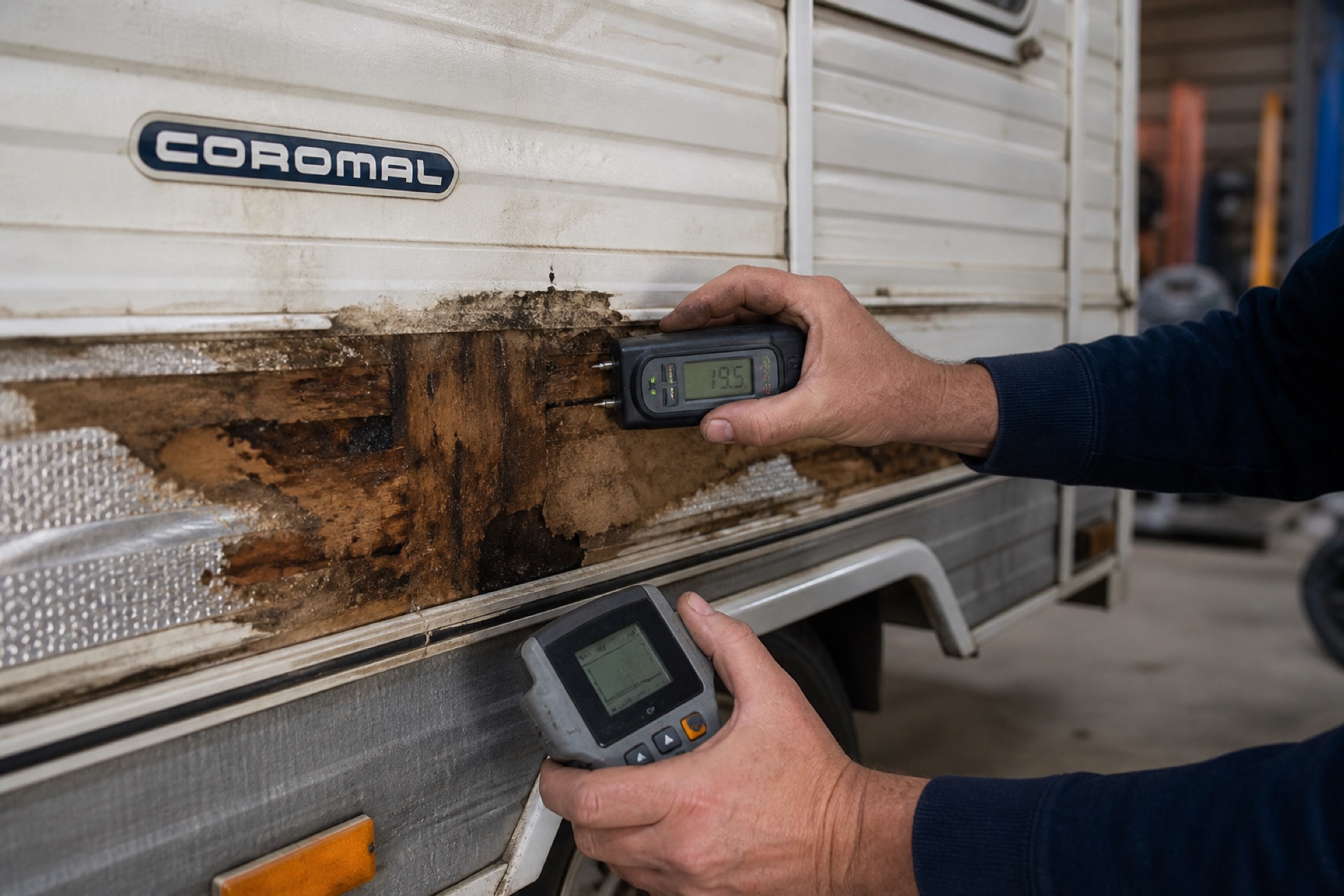Caravan water damage and leak repairs