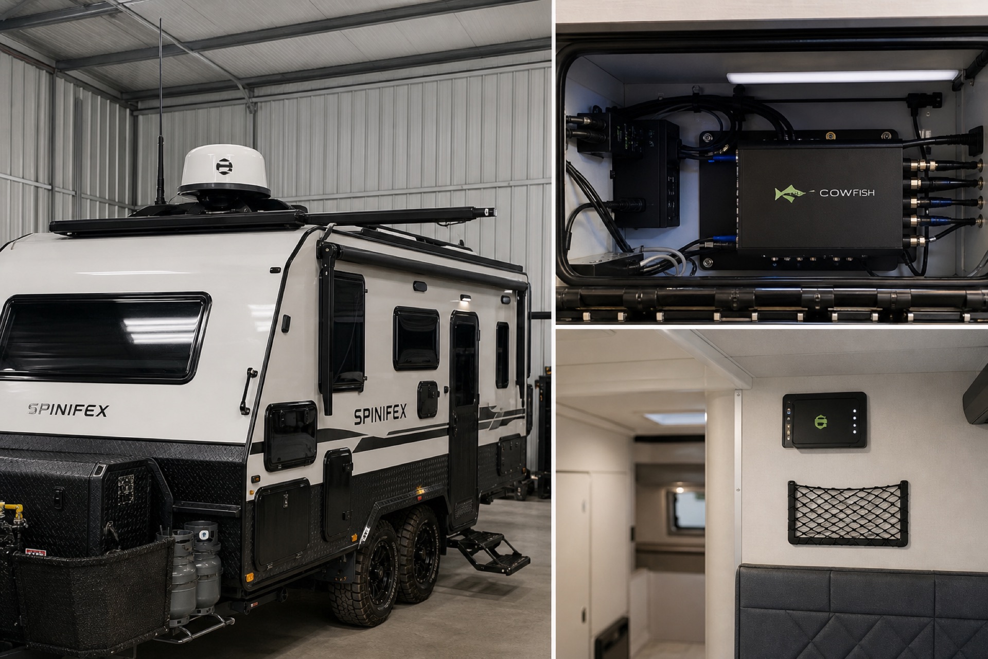 Cowfish caravan internet router installation