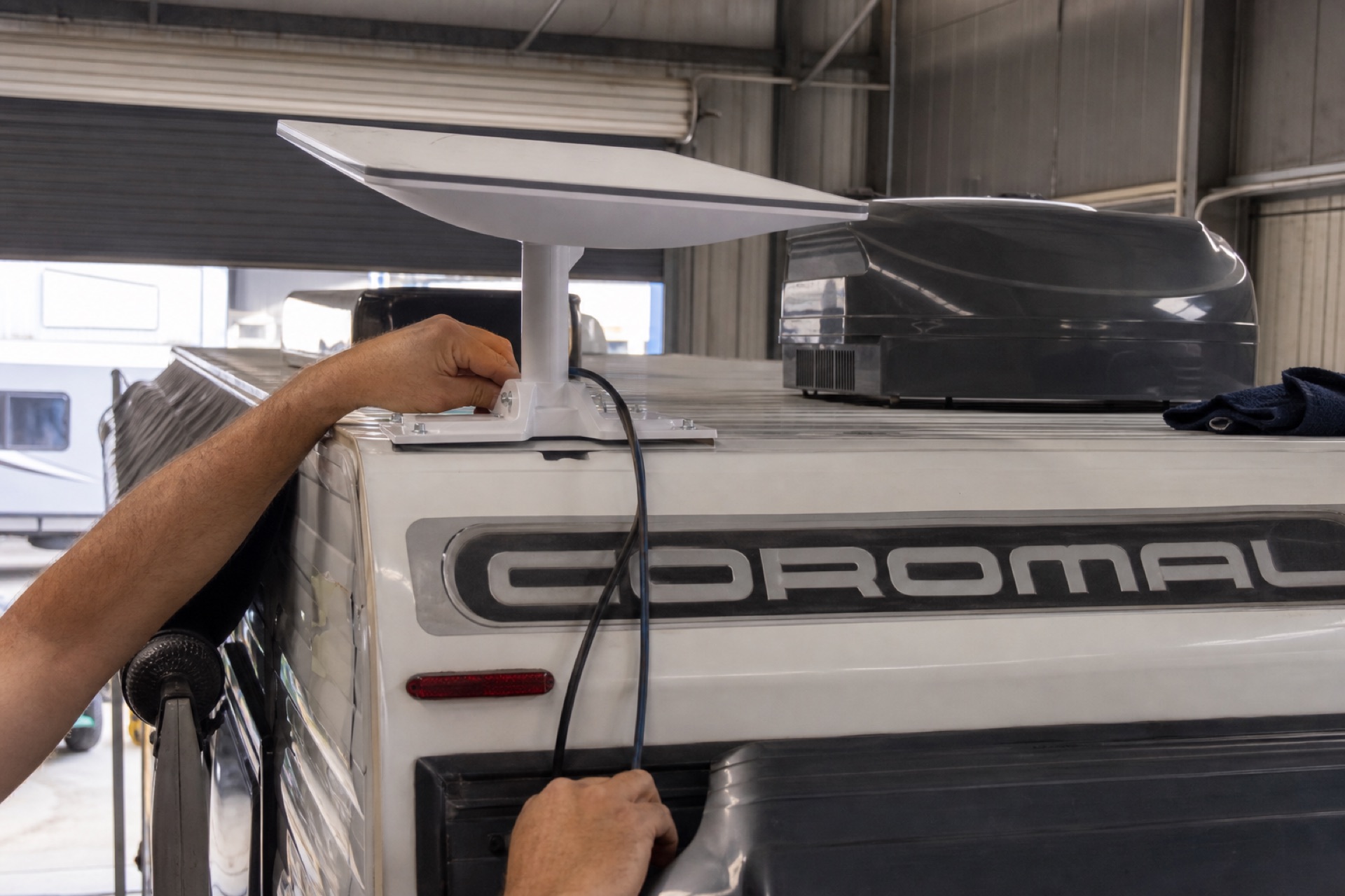 Starlink and connectivity installation on caravan